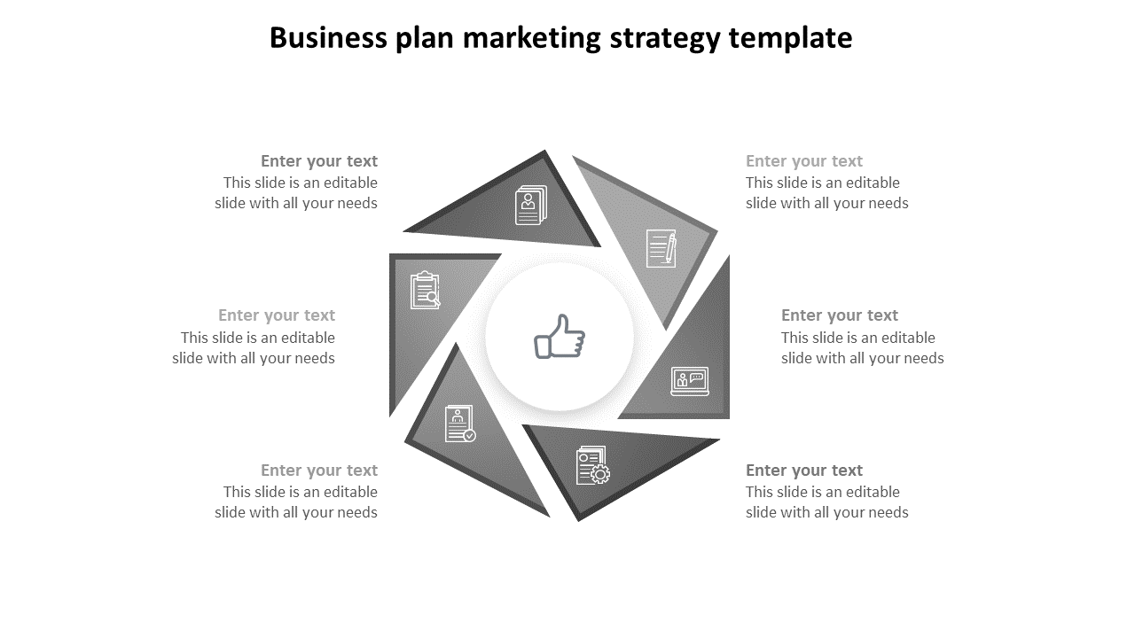 business plan marketing strategy template-grey